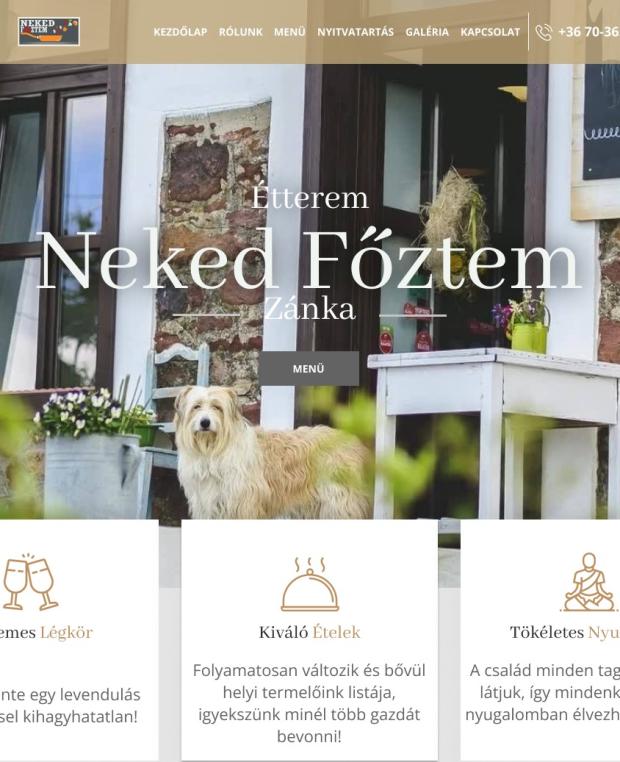 Neked Főztem - Website